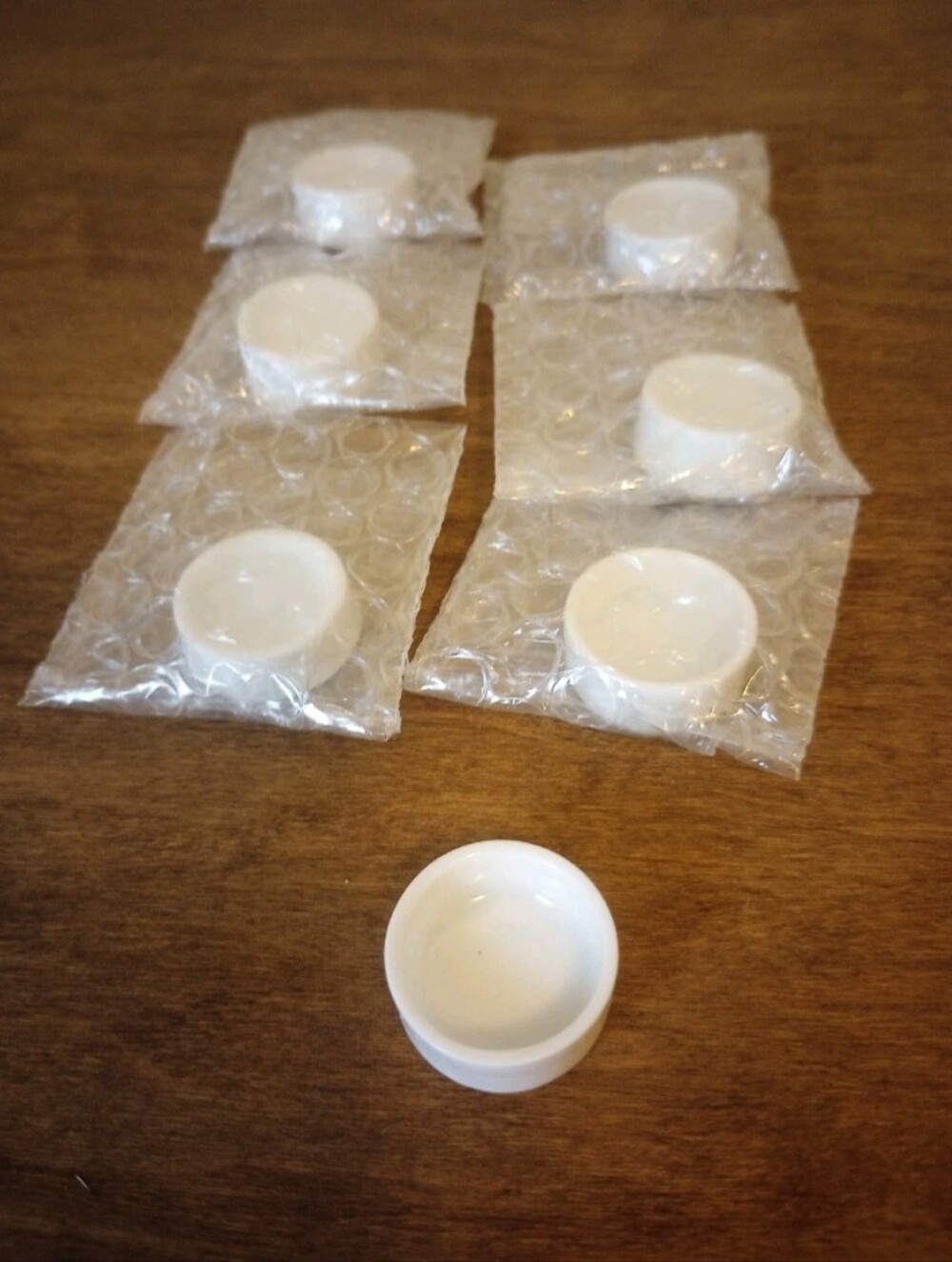 Lot Of 7 Ceramic Micro Dishes For Spiders, Insects, Etc. or Dollhouses